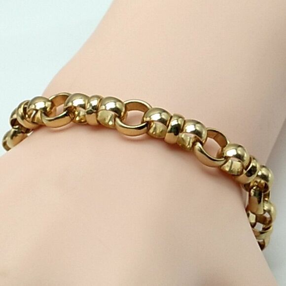 Fashion Jewelry Jewelry - Gold-Tone Rolo Link Chain Bracelet
